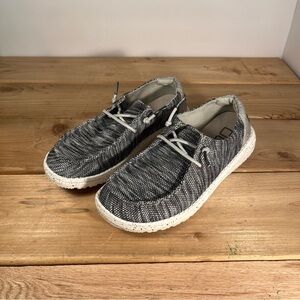 Hey Dude Shoes Womens Size 6 Dark Grey Wendy Sox Slip On Lightweight Loafers